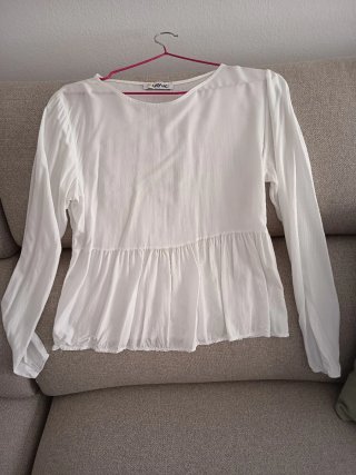 Camisa Blanca de Manga Larga