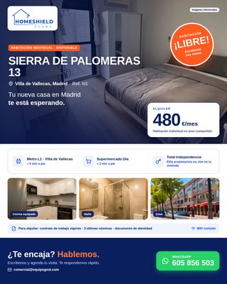 Se alquila habitacion