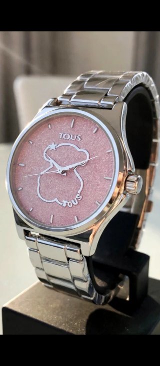 Reloj Tous Plateado con Esfera Rosa