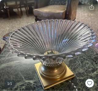 Centro de Mesa Vintage de Cristal Tallado