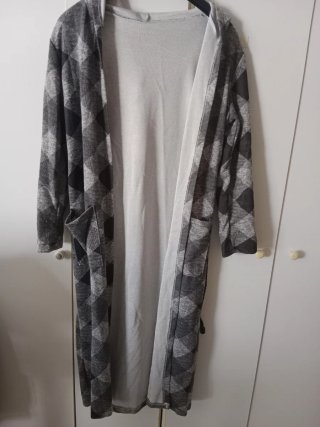 Chaqueta larga estampada