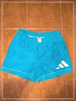 Pantalón Corto Deportivo Adidas Vintage Azul...