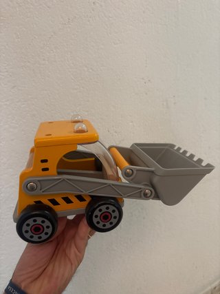 Camión Excavadora de Juguete en Madera