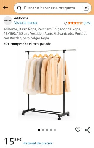 Burro para Ropa edihome con Ruedas