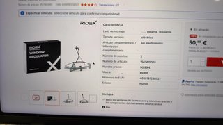 Elevalunas Eléctrico Ridex Citroën Berlingo