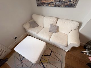 Sofa y reposapies Ikea Ektorp 3 plazas