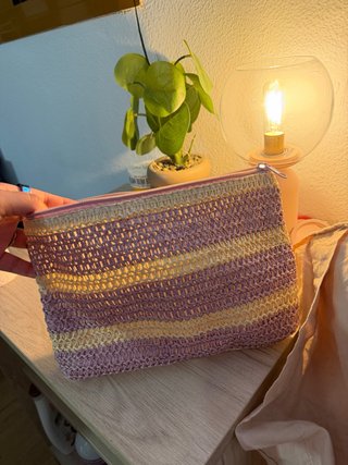 Neceser de Crochet Rayas