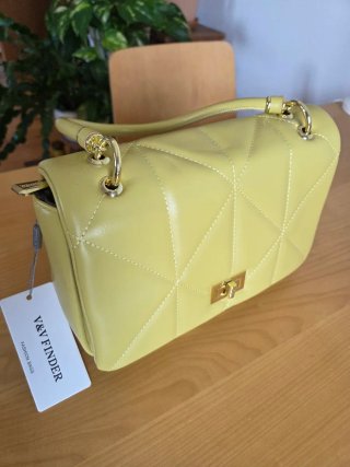 Bolso de mano V&V Finder amarillo