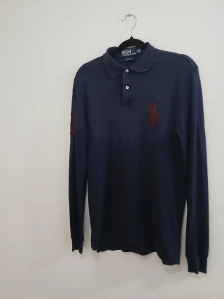 Polo Ralph Lauren Manga Larga Azul Talla M