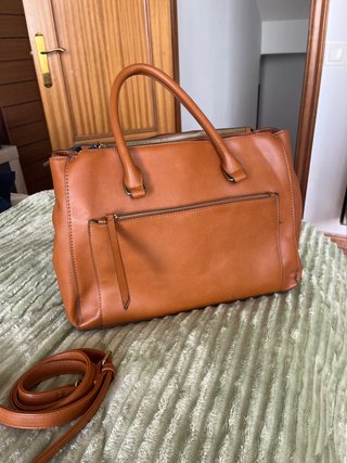 Bolso de mano marrón
