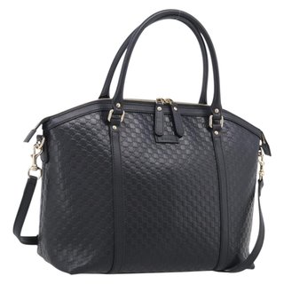GUCCI Micro GG Canvas Guccissima Bag Leather 2way