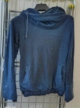 Sudadera Artesana Azul con Estampado
