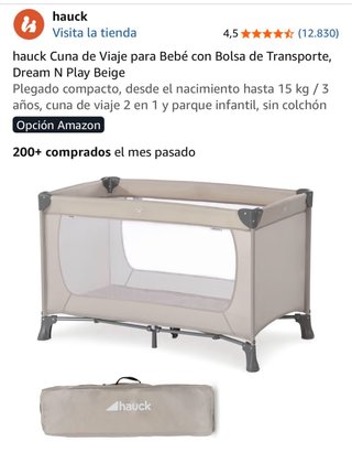 Cuna de Viaje Hauck Dream N Play Beige