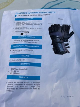Guantes de Invierno para Motorista Talla L