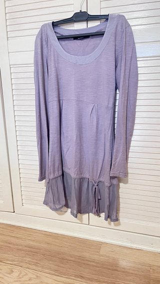 Vestido morado estilo hippie