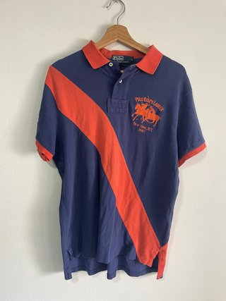 Polo Ralph Lauren Azul y Naranja Talla L