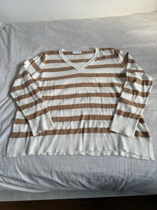 Jersey fino de rayas estilo oversize