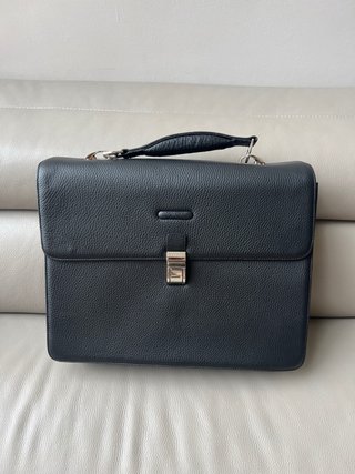 Piquadro modus Maletín de Piel Negra Hombre