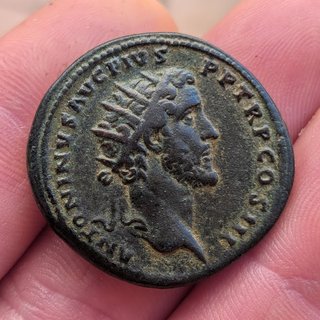 Dupondio di Antonino Pio (Roma) Genio SC