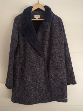 Springfield abrigo bouclé azul marino talla 40