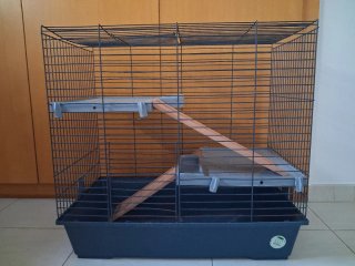Jaula de dos pisos para conejo o cobaya
