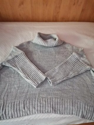 Jersey de Punto Oversize Gris
