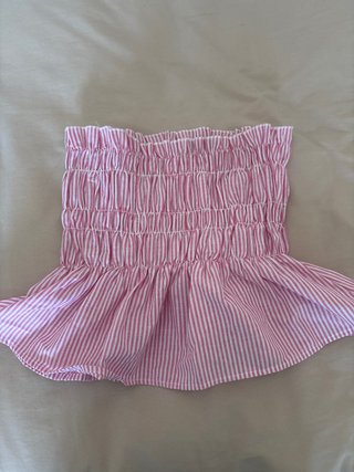 Top rosa de rayas