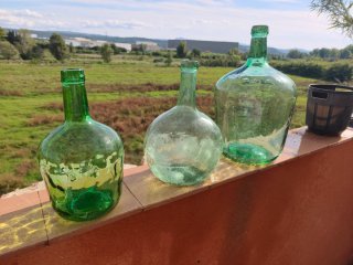 Set de 3 Damajuanas de Vidrio