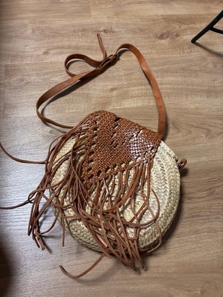 Bolso de Verano de Mimbre y Piel