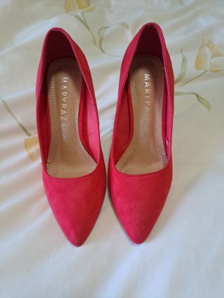 Zapatos de Ante Rojo Mari Paz