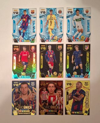 Lote 9 Cromos Panini Adrenalyn XL 25/26