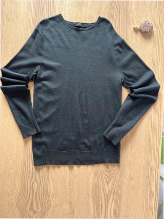 COS Grey 75%% Merino Wool 25% Silk Sweater