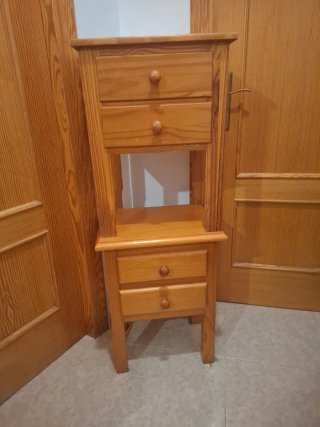 Conjunto de 2 Mesitas de Noche de Madera 40e