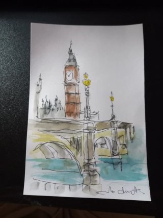 Acuarela del Big Ben