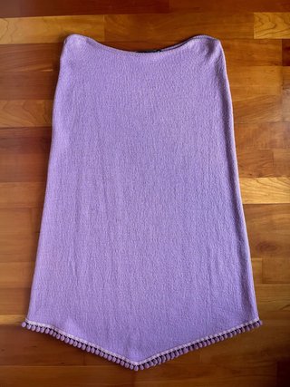 Falda lila punto vintage