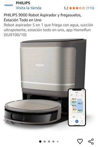 Robot Aspirador y Fregasuelos Philips 9000