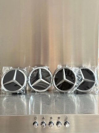 4 Tapas de buje Mercedes-Benz 75mm