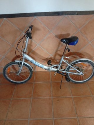 Bicicleta Plegable Plateada