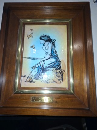 Cuadro Decorativo con Ilustración de Víctor