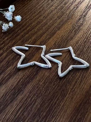 Pendientes de Estrella en Plata de Ley 925