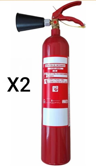 Lote 2 Extintores CO2 2kg (Caducados)abono Acuario