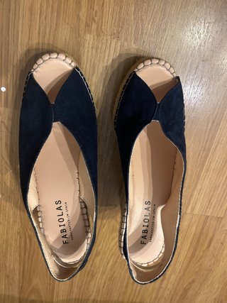 Sandalias de cuña Fabiolas azul