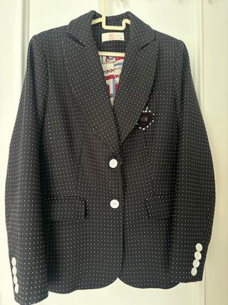 Americana Monari Negra con Lunares Talla S