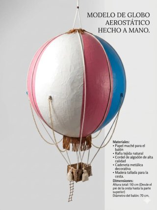 Globo Aerostático Decorativo Artesanal
