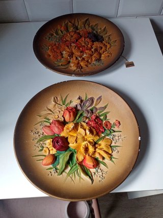Set de 2 Platos Decorativos Bossons escayola