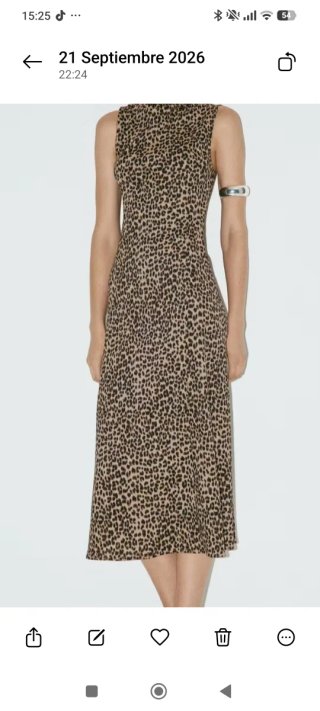 Vestido Midi Estampado Animal Print