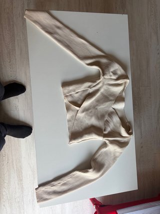 Camiseta manga larga beige