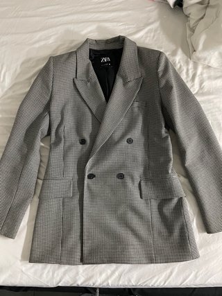 Americana Zara de cuadros