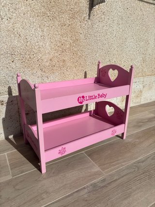 Cuna Litera de Juguete Rosa