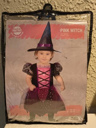 Disfraz de Bruja Rosa Fiestas Guirca